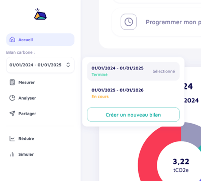 créer nouveau bilan